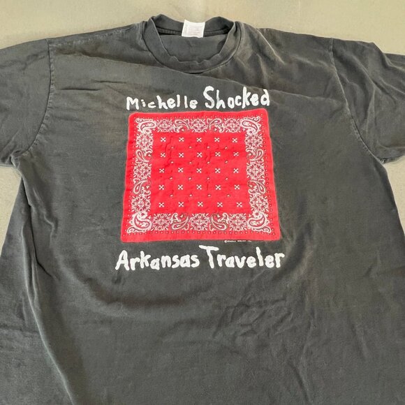 Vintage Michelle Shocked Arkansas Traveler XL Black Concert T-Shirt from 1992 - Picture 1 of 7